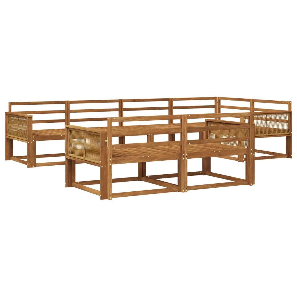 Set di divani da esterno 7 pcs Naturale