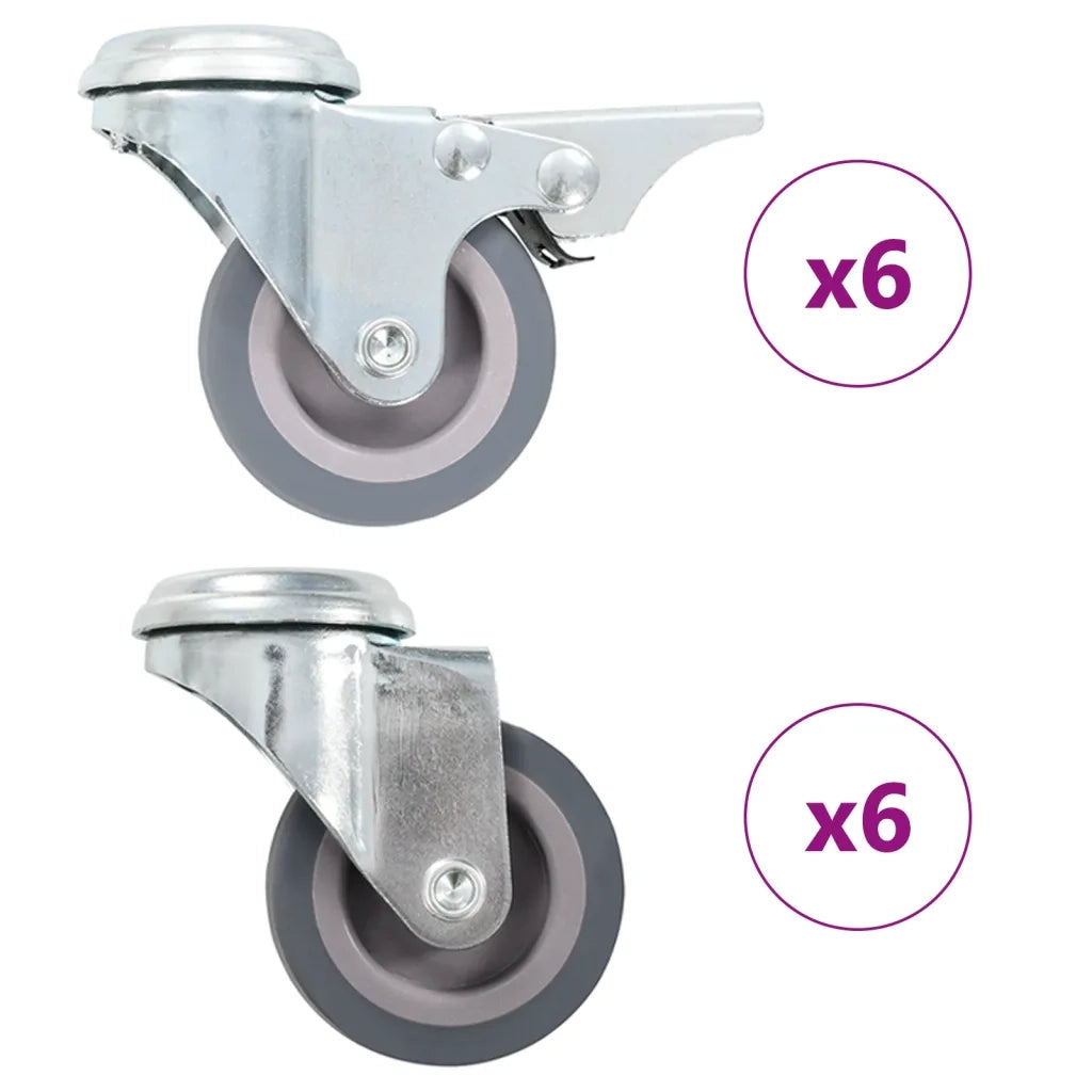 Ruote Girevoli con Foro per Bullone 12 pz 50 mm cod mxl 61601