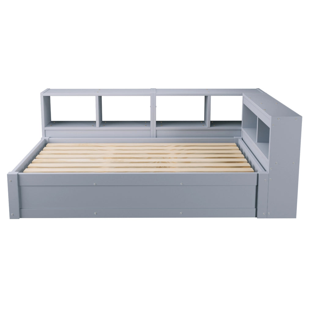 Letto multifunzionale 90x200 cm con LED, presa integrata e vano contenitore