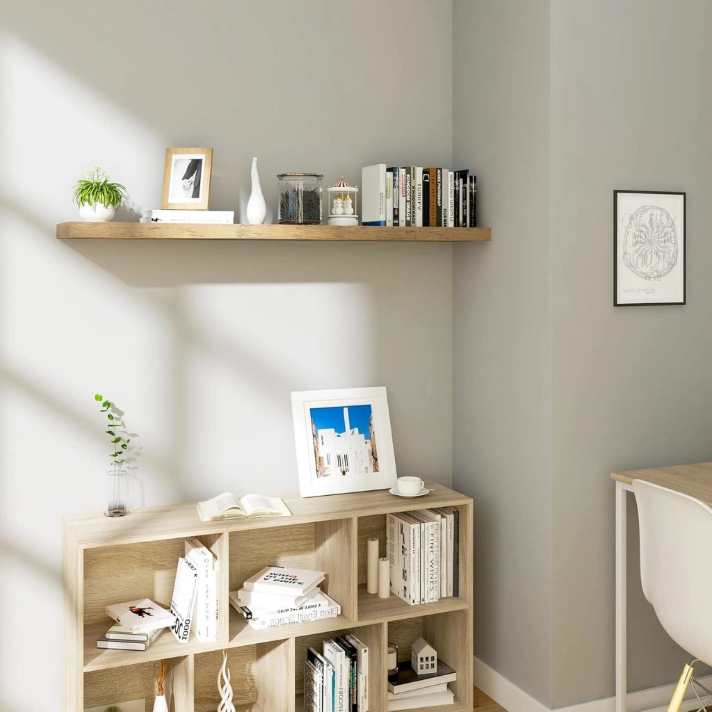 Mensola da Parete, Mensola da Muro, Legno MDF, Set di 3, per Cucina, Bagno, Soggiorno, ECC