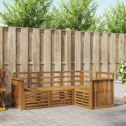 Set divani 4 pcs Naturale Legno di Acacia Massello