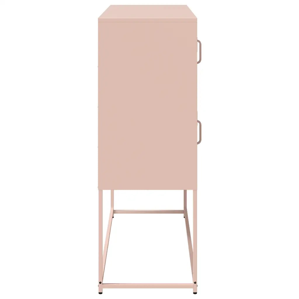 Credenza Rosa 100,5x39x107 cm in Acciaio Laminato a Freddo 853423