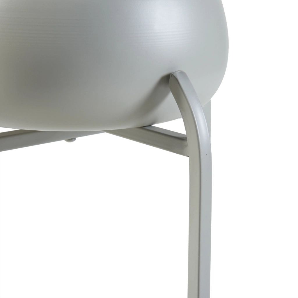 Stand Portapiante Altena 80,5 x 40 x 40 cm Metallo Grigio Chiaro [en.casa]