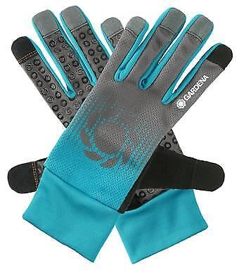 Gardena 11501-20 Guanto protettivo Guanti da giardinaggio Nero, Blu, Grigio Cotone, Elastan, Nylon, Poliestere, Poliuretano