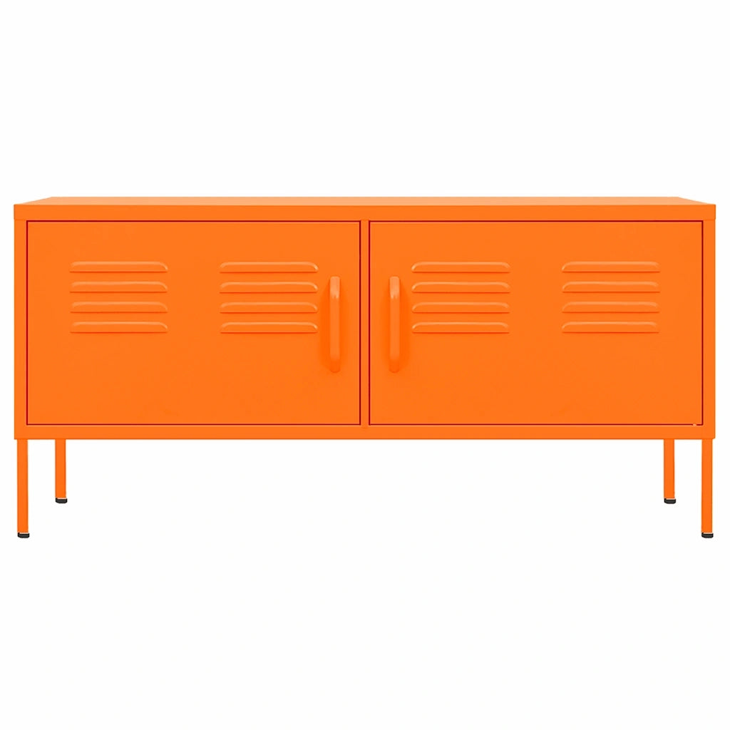 Mobile TV-Credenza TV-Console TV Arancione 105x35x50 cm in Acciaio