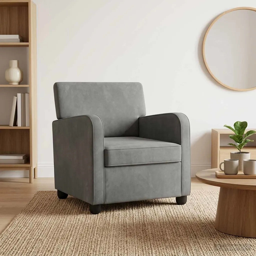 Poltrona Grigio Scuro Velluto 42043413