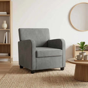 Poltrona Grigio Scuro Velluto 42043413