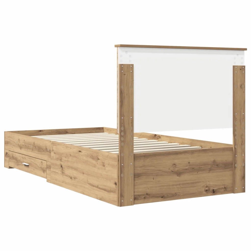 Struttura del letto Rovere artigianale 100 x 200 cm