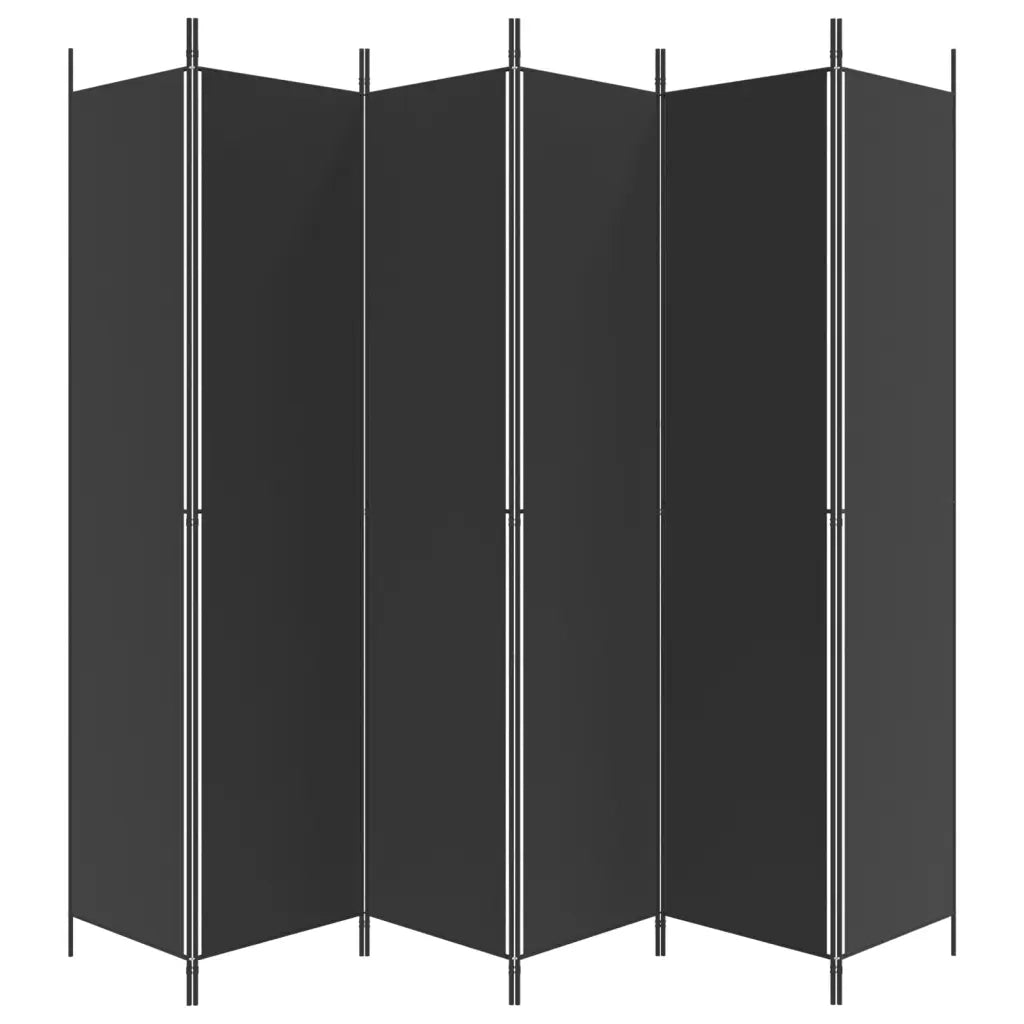 Divisorio a 6 Pannelli Nero 300x220 cm in Tessuto 350209