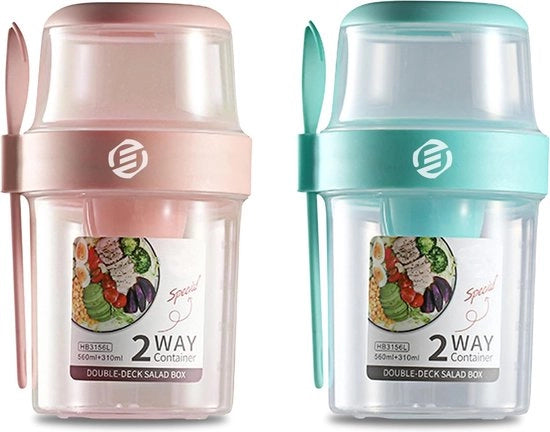 Set di contenitori per overnight oats in vetro mason -  Havermout - Kit per la colazione