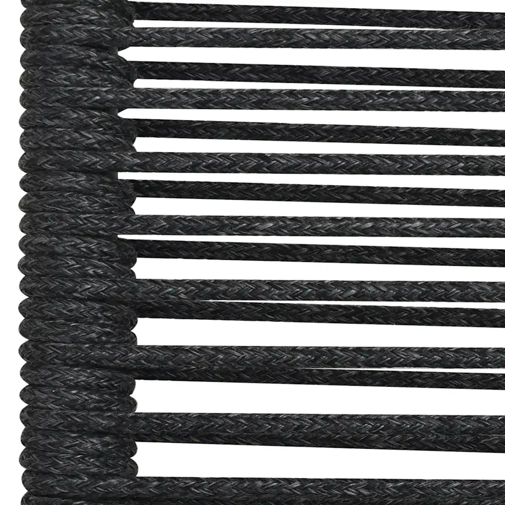 Set da Pranzo da Esterni 5 pz in Corda di Cotone e Acciaio Nero 3058279
