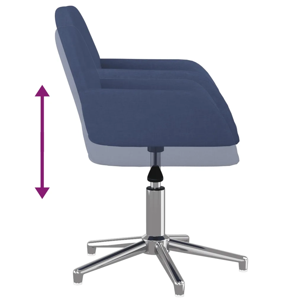 Sedie da Pranzo Girevoli 2 pz Blu in Tessuto 3103042