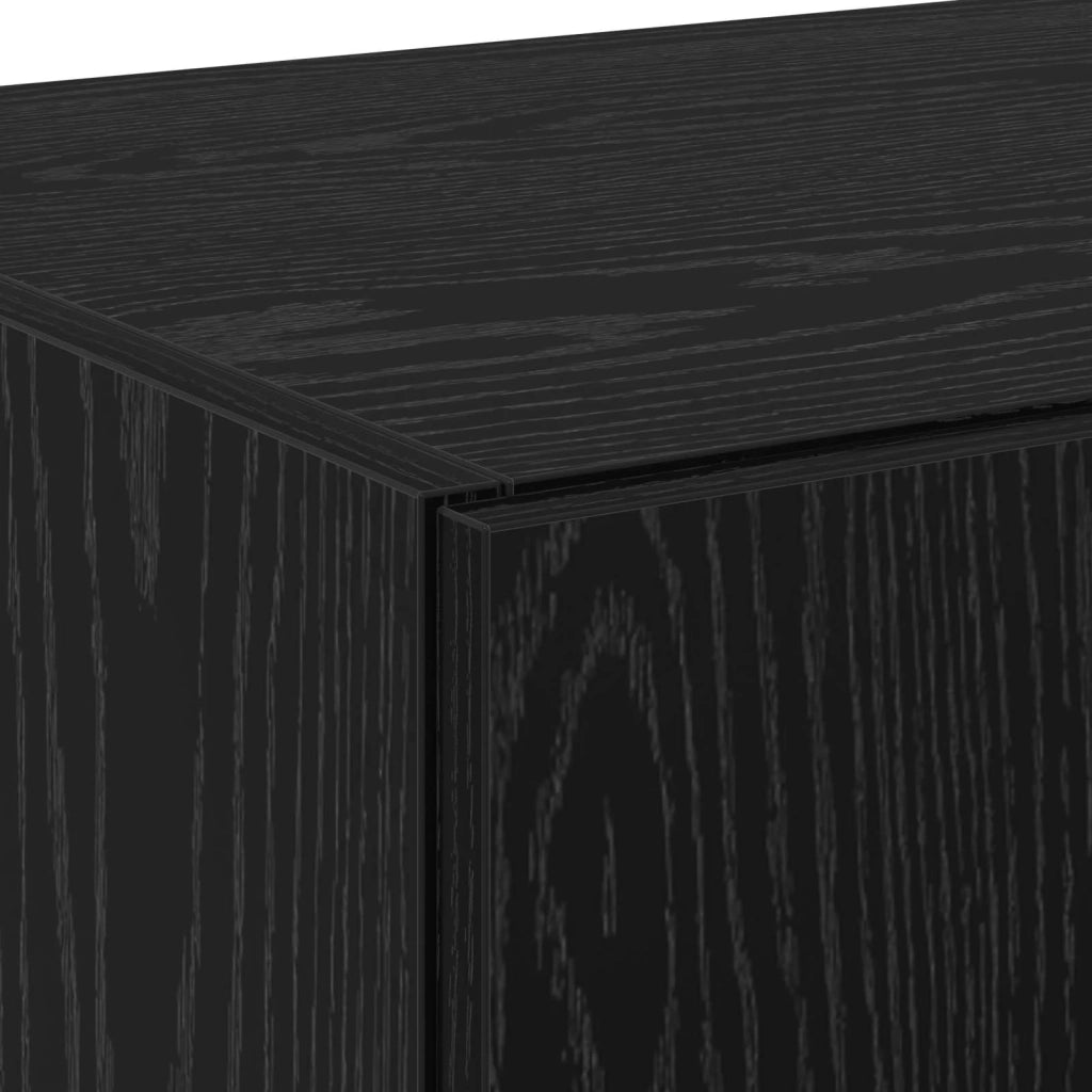 Credenza 2 pz | Madia | Buffet da pranzo | Armadio da pranzo Rovere Nero 70 x 42,5 x 185 cm