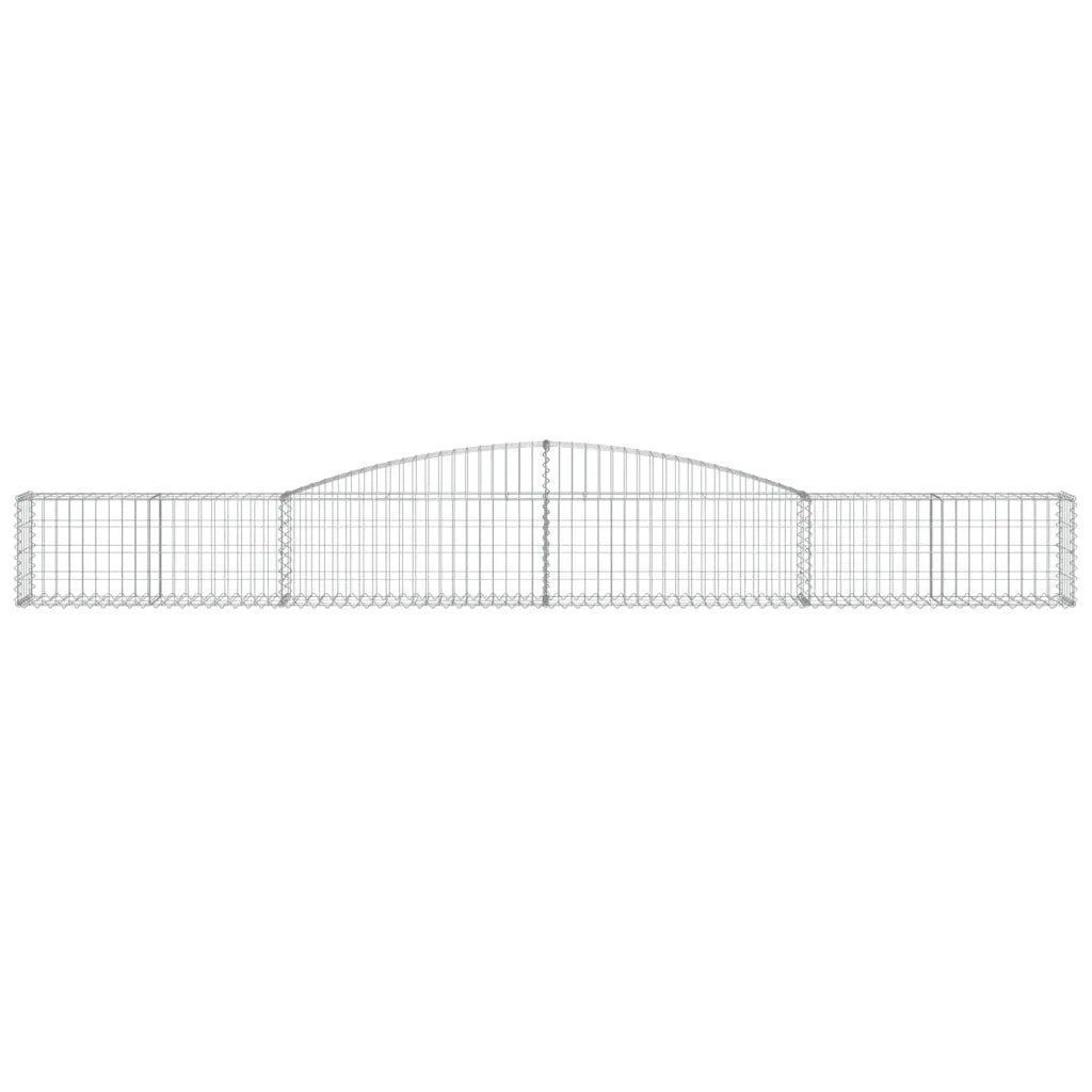 Cesti Gabbioni ad Arco 15 pz 400x30x40/60 cm Ferro Zincato 3146836