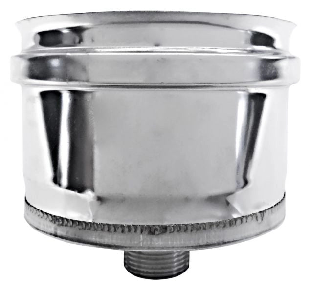 Tappo raccogli condensa canna fumaria DN  200 tubo acciaio inox 316