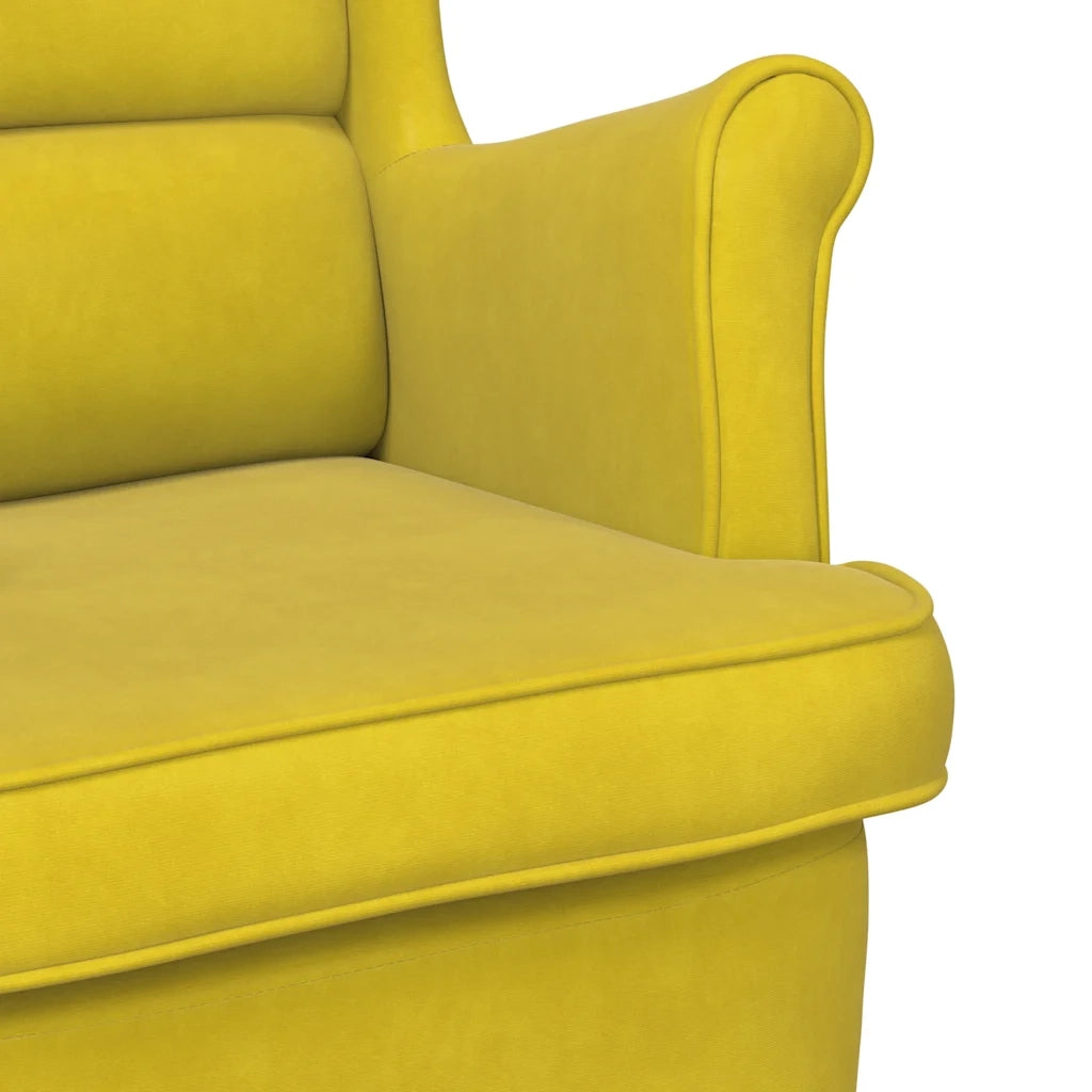 Poltrona Giallo Senape in Velluto cod mxl 13315