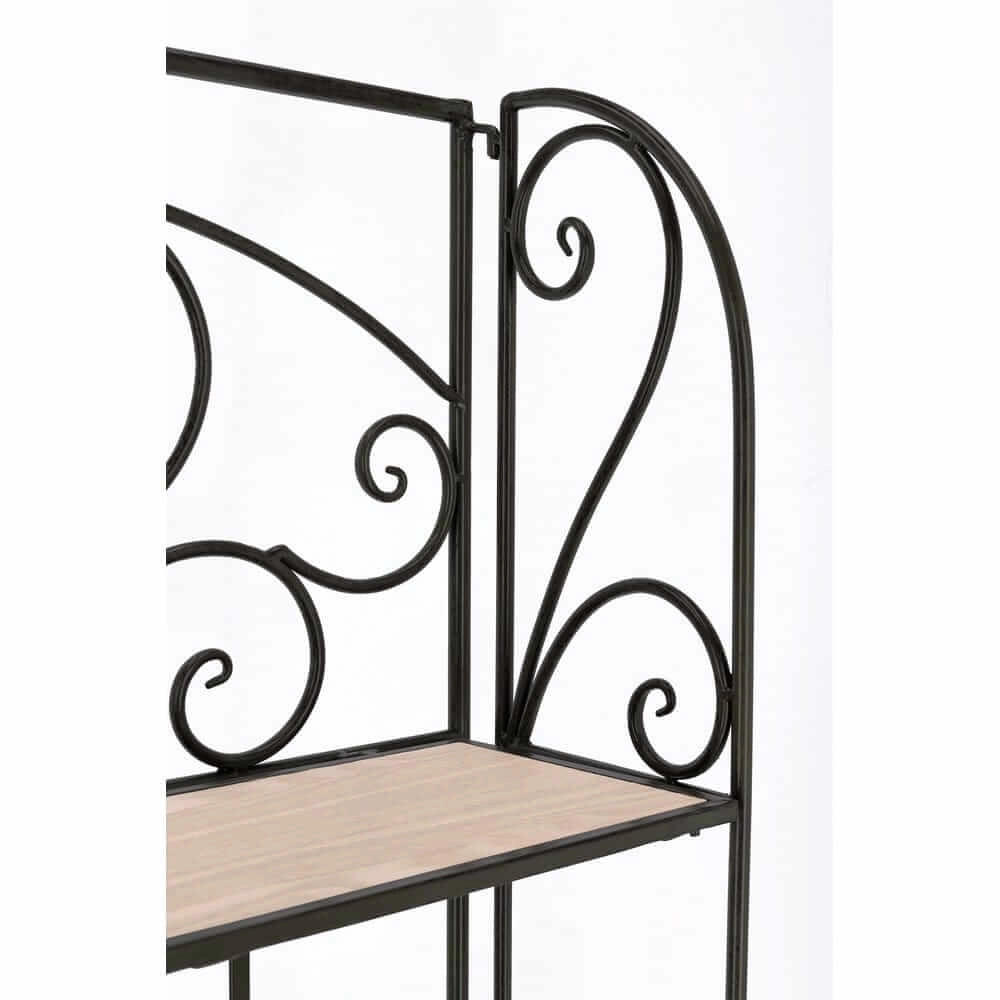 Scaffale in Metallo Bianco con 4 Piani in MDF Stile Romantico - GUSE
