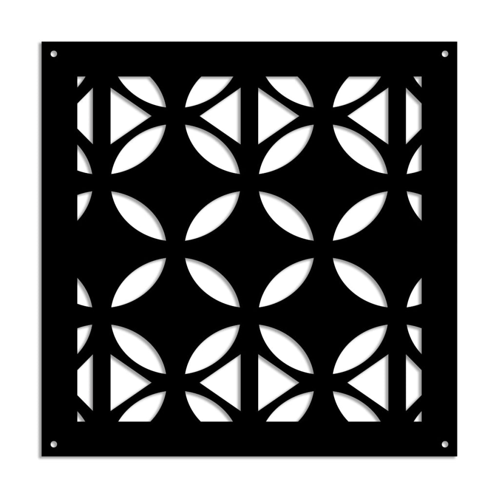ALIEN - Pannello in PVC traforato - Parasole Colore: nero, Misura: 48x48 cm