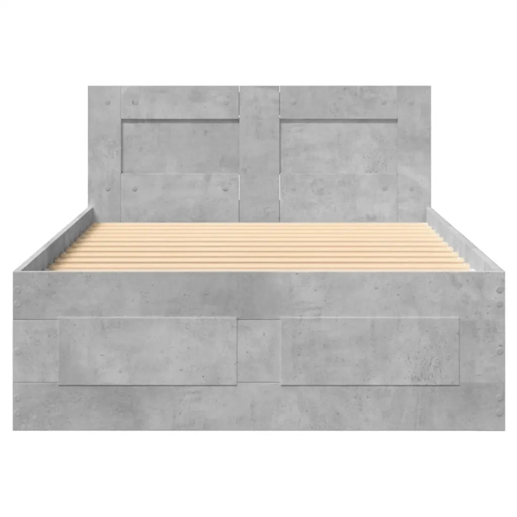 Giroletto Testiera Grigio Cemento 75x190 cm Legno Multistrato