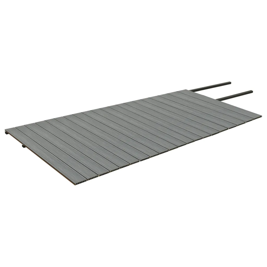 Listoni Decking WPC con Accessori Marroni e Grigi 40 mÂ² 2,2 m