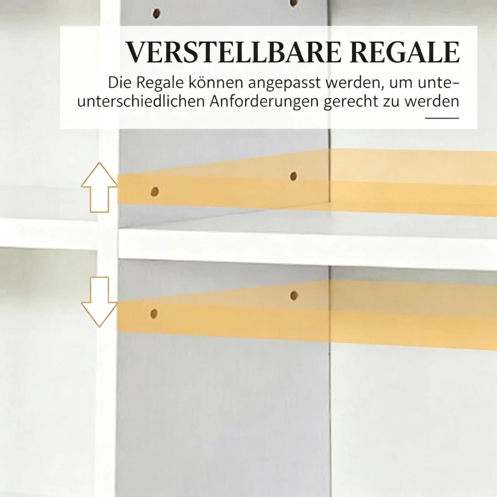 Scaffale classico moderno, torre portaoggetti funzionale per media e decorazioni, libreria per CD e DVD