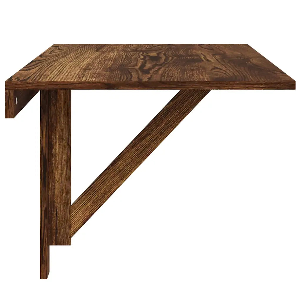Tavolino Parete Pieghevole Rovere Fumo 100x60x56 cm Multistrato CFW7021426