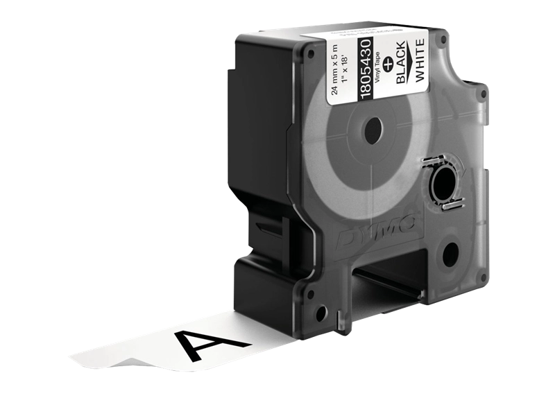 DYMO Rhino Etichette in vinile industriali / 24 mm x 5,5 m / Stampa nera su bianco / Autoadesive / per LabelManager e Rhino Label Makers