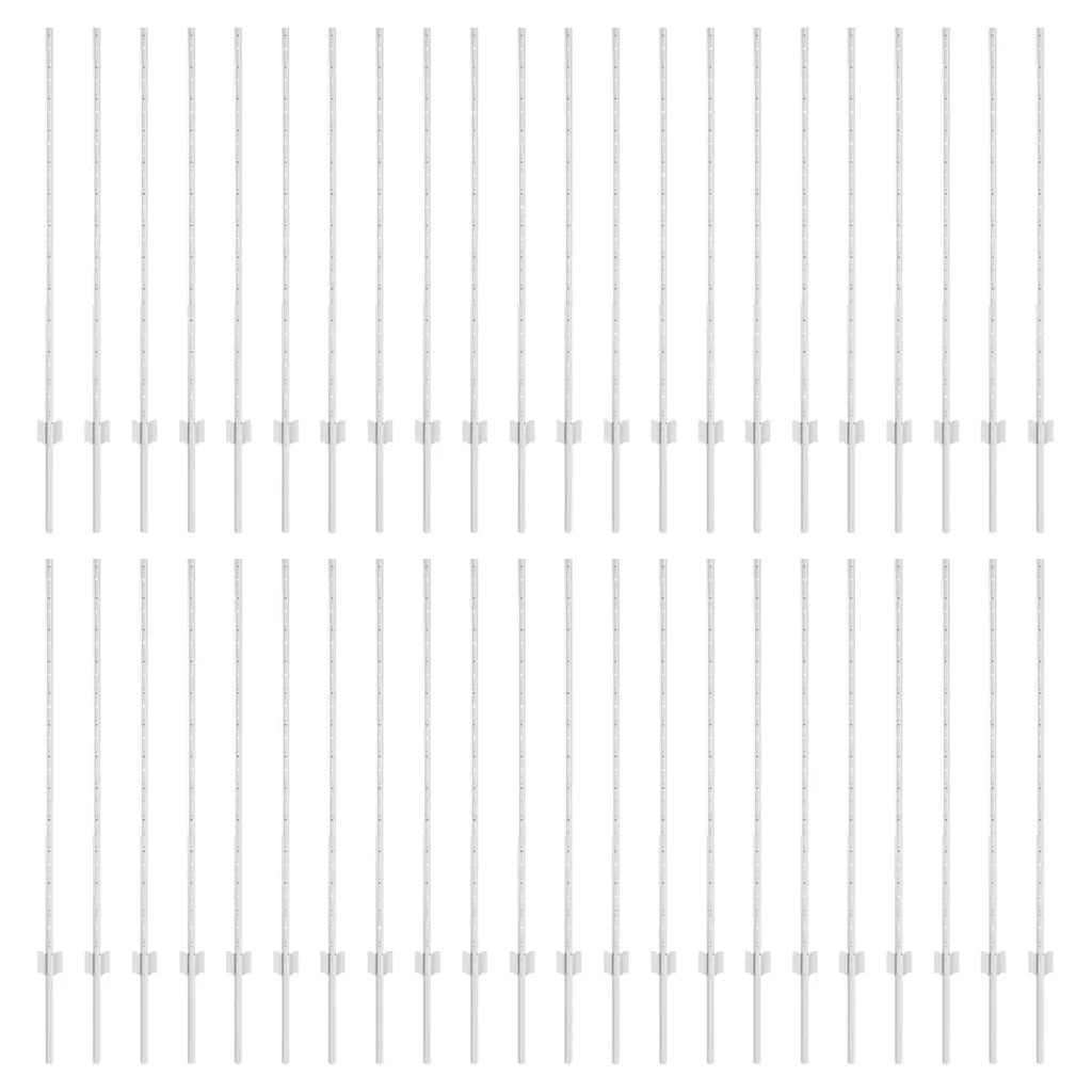 Palo della recinzione 44 pcs Argento 160 cm Acciaio 3335957