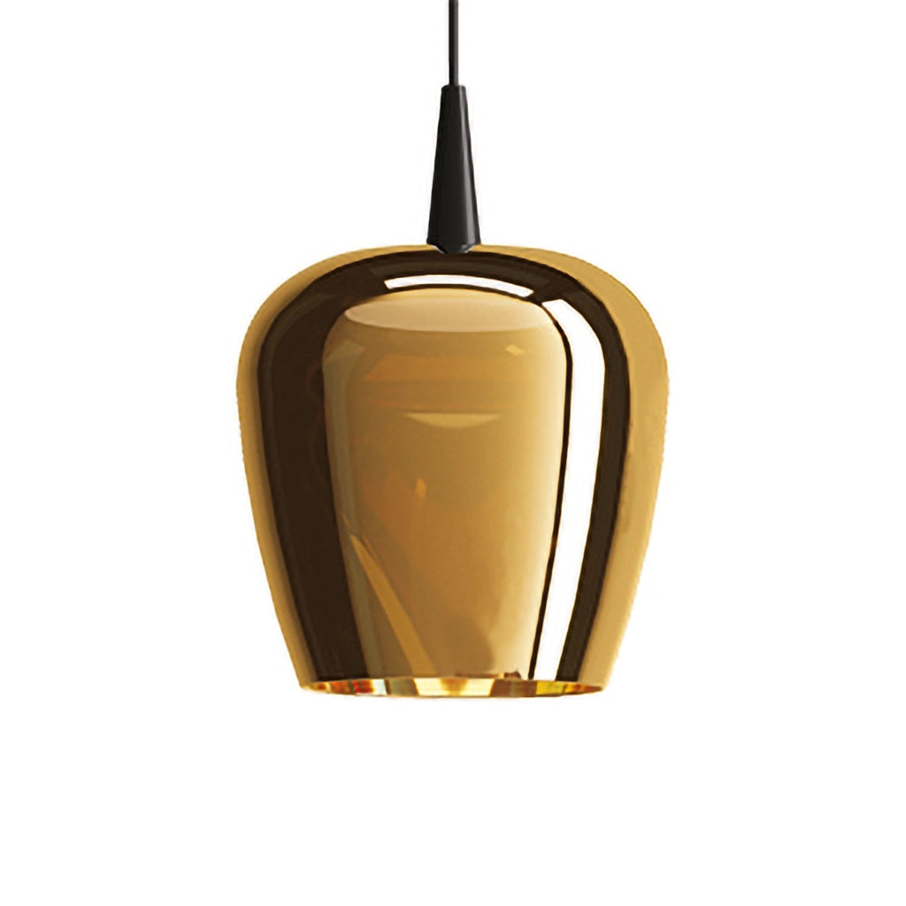 Zafferano Lampada a Sospensione Bilia 230V Nude LED 8W 2700K Vetro Borosilicato Soffiato a Bocca Colore Nero e Bronzo Diametro 18 cm Altezza 324 cm
