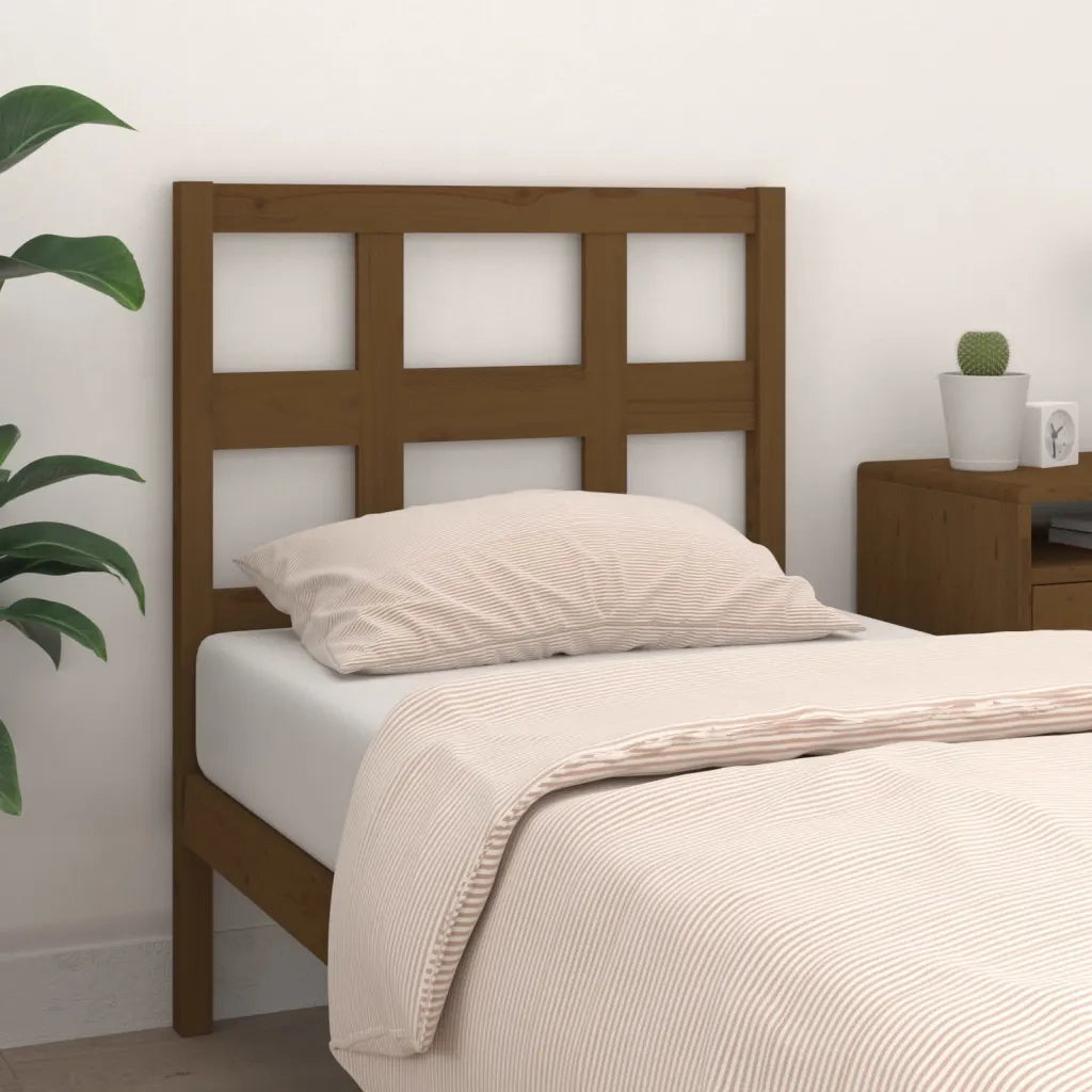Testiera per Letto ambra 105,5x4x100 cm Legno Massello di Pino 818908