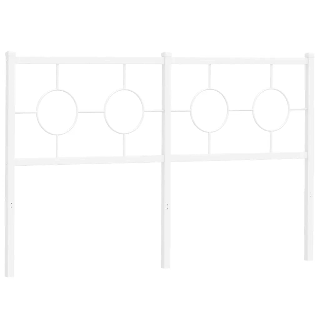 Testiera in Metallo Bianco 140 cm