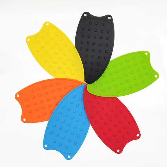 Set di 6 mattonelle in silicone per tavola da stirare, resistente al calore, spessore elevato.