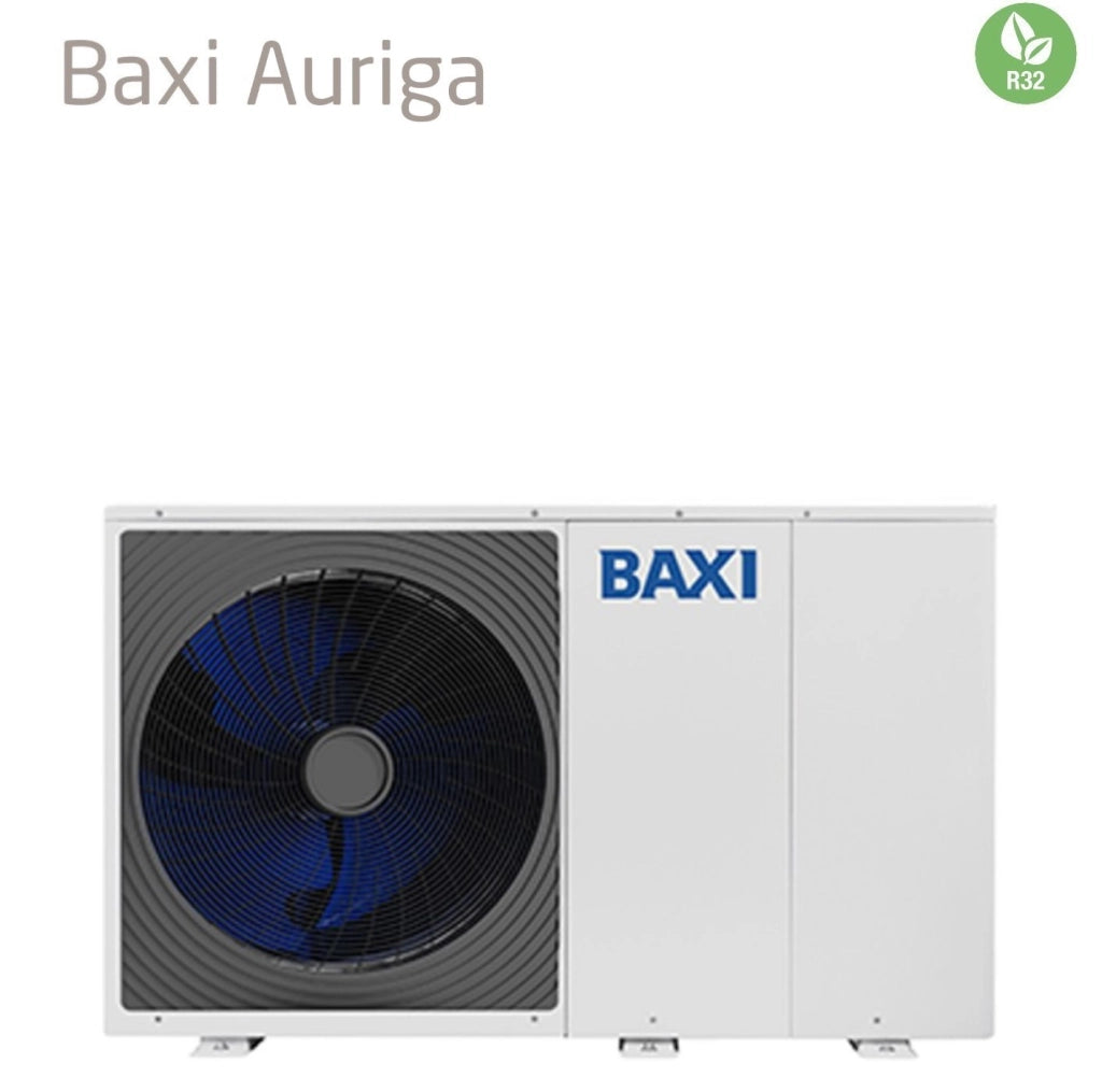 Pompa di Calore Aria-Acqua Monoblocco Inverter Baxi AURIGA 8M-A R-32 Monofase A7794572 con Pannello di Comando Remoto Incluso - Novità