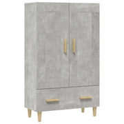 Credenza | Madia | Buffet da pranzo | Armadio da pranzo Grigio Cemento 70x31x115 cm in Legno Multistrato