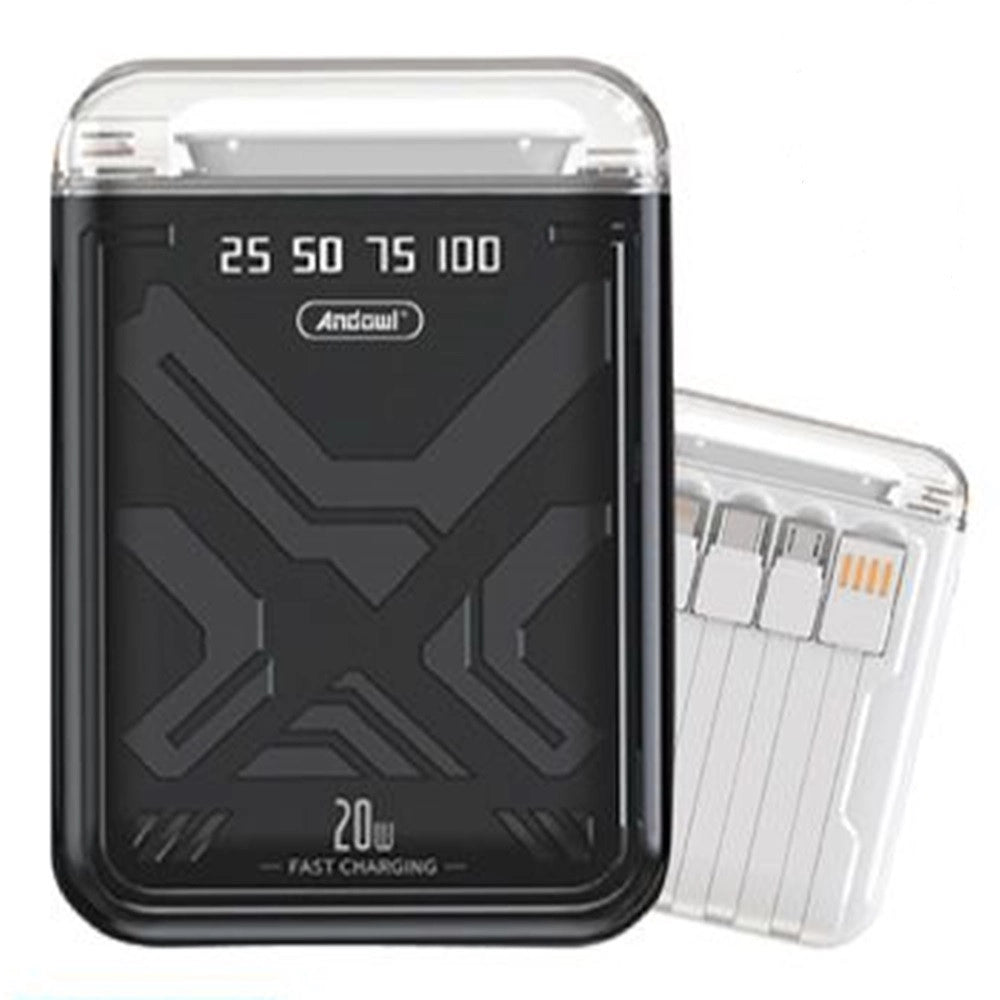 Trade Shop - Power Bank Portatile 6800mah 20w Ricarica Rapida Indicatori Livello Carica 4 Cavi Q-cd950 -