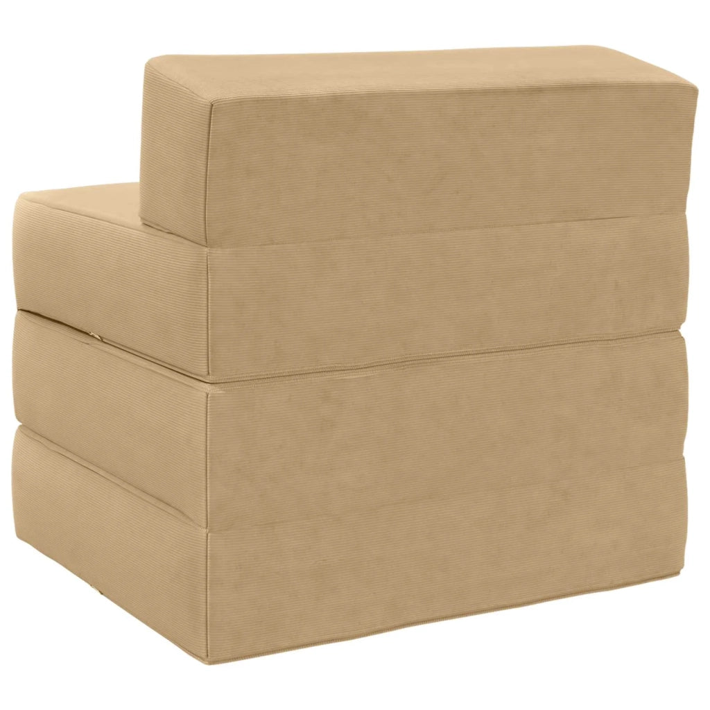 Divano Letto Pieghevole Grigio Verde Chiaro 200 x 70 x 15 cm 900015