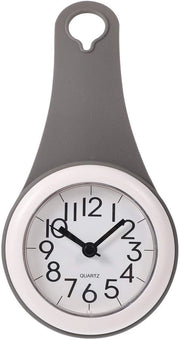 Orologio da parete acqua resistente per bagno orologio da parete silenzioso con chiodo a viti per parete pendente