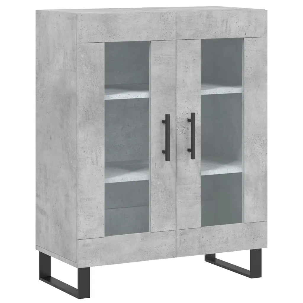 Credenza | Madia | Buffet da pranzo | Armadio da pranzo Grigio Cemento 69,5x34x180 cm in Legno Multistrato