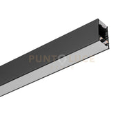 TIRANA  PROFILO IN ALLUMINIO SEZIONABILE COLORE NERO 2MT PARETE/SOFFITTO/SOSPENSIONE PIU DIFFUSORE