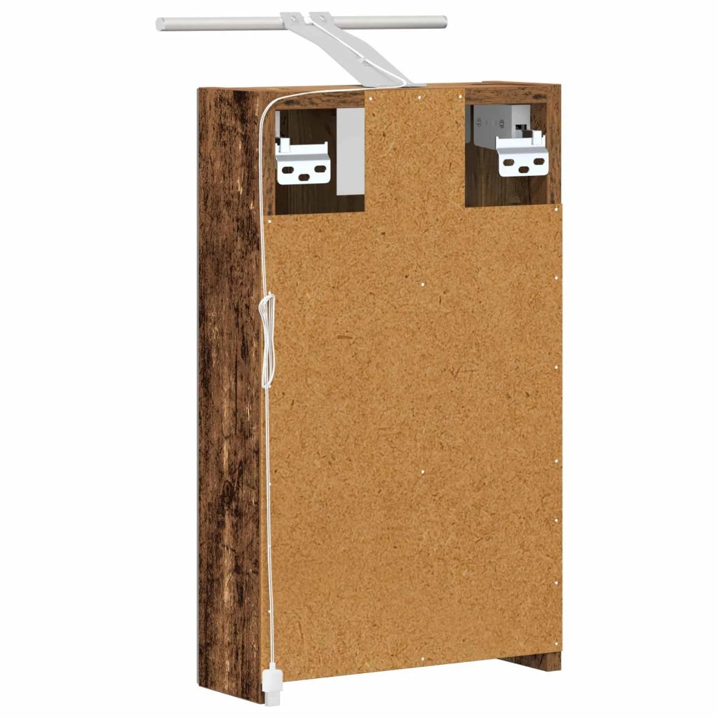 Mobiletto per specchio da bagno Legno vecchio 30 x 10,5 x 50 cm 889021