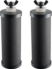 Filtro per acqua, elementi di purificazione con carbone attivo, facilmente sostituibili, compatibili con la maggior parte dei sistemi di filtrazione dell'acqua, pacchetto da 2, nero