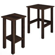 Set di 2 tavolini in legno "Gina 2" - 45 x 45 x 60 cm - Marrone