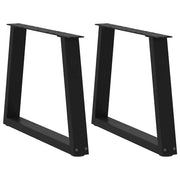 Gambe per Tavolino da CaffÃ¨ a Forma di V 2 pz Nere 70x(42-43,3) cm Acciaio