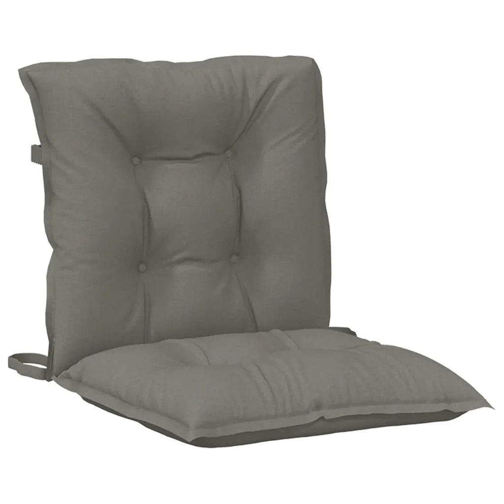 Cuscini Sedia Schiena Bassa 4 pz Grigio MÃ©lange 100x50x7 cm