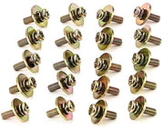 Set di Viti per Batteria a 20 - Viti di Ricambio - Viti Metalliche - Batteria a Campana/Tom/Basso - Facile da Installare - Inclusi Anelli - Viti per Batteria