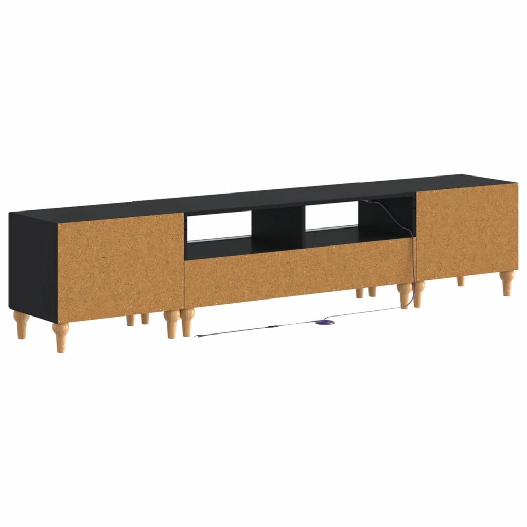 Mobile TV LED a 3 pezzi Nero Legno ingegnerizzato 3416495