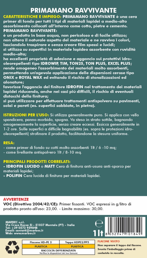 Primer PRIMAMANO RAVVIVANTE   1LTx6Pz