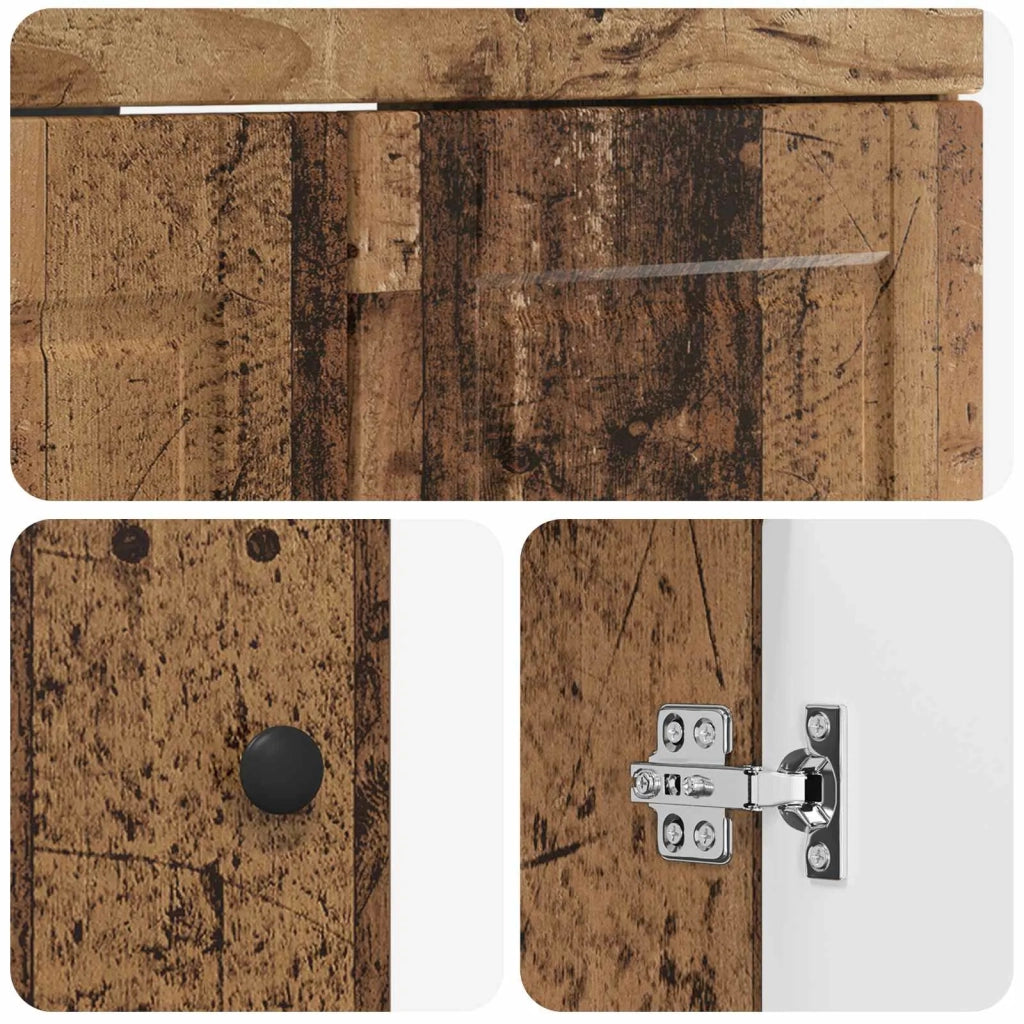 Mobiletto da bagno sotto il lavello Legno antico 890082