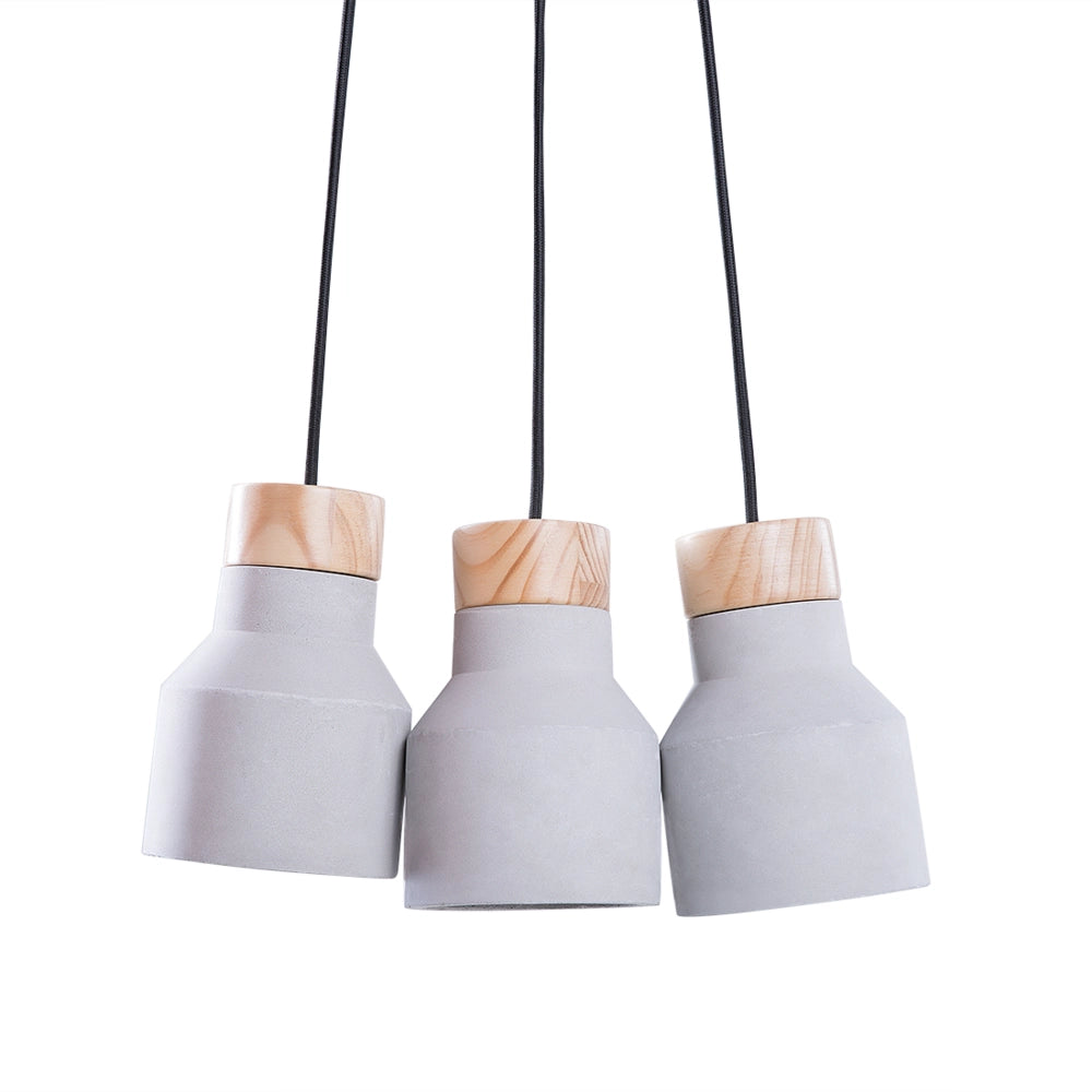 Lampada da soffitto a 3 punti luce in color grigio e marrone Industriale moderno