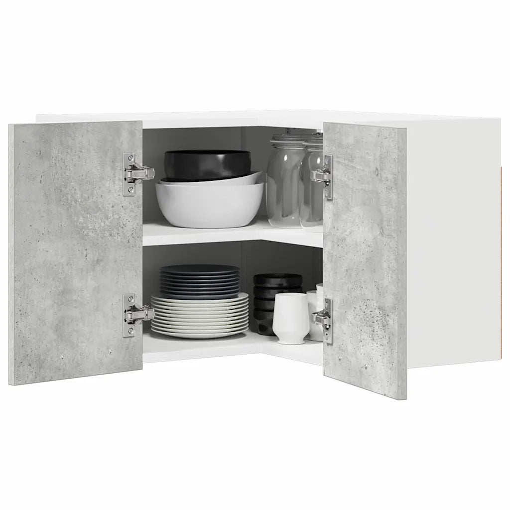 Armadio pensile Grigio Cemento e Bianco 57 x 57 x 40 cm 884189